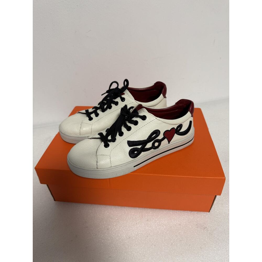 Brighton Shoes Womens Size 7 M Leather Love Heart Lace Up Casual Sneaker - Picture 3 of 10